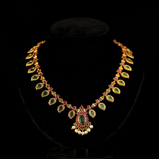 Palakka necklace with earrings ✨ short
