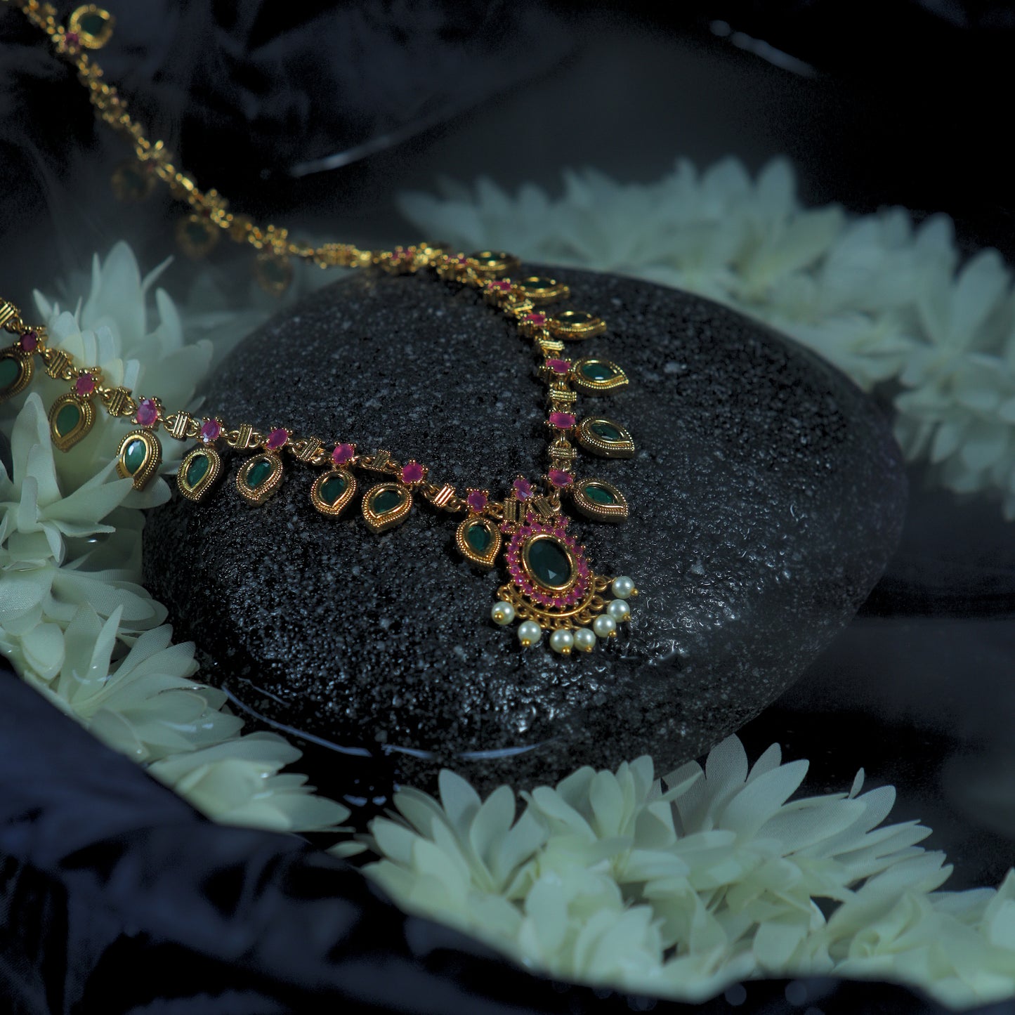 Palakka necklace with earrings ✨ short